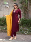 Florina Vol 1 By Vaniska Roman Silk Khatli Kurti With Bottom Dupatta Wholesale Online